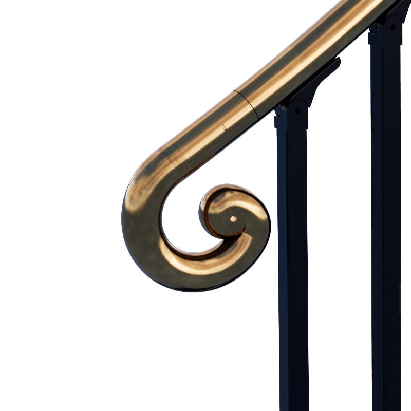 BRASS SCROLL ENDS